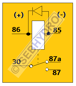 Relais automobile avec diode de roue libre