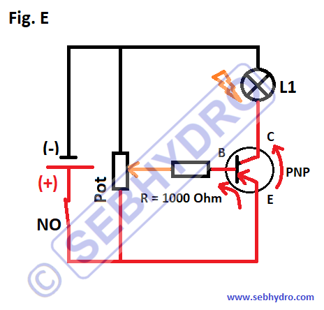 Connexion transistor PNP