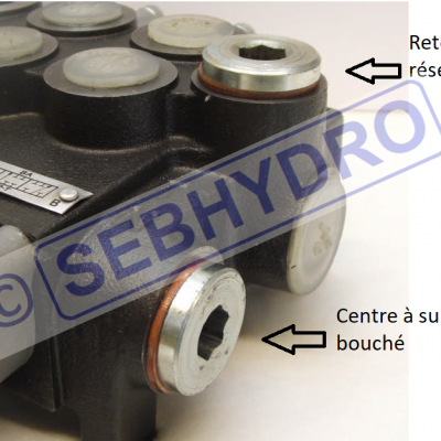 Distributeur hydraulique 6/3 centre ouvert monobloc