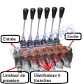 Distributeur 6/3 monobloc pour modification circuit hydraulique