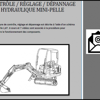 Contrôle / Réglage / Dépannage hydraulique mini-pelle  version Ebook  