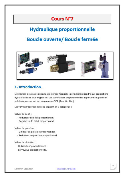 Formation : Page 65 regulation hydraulique vol 4